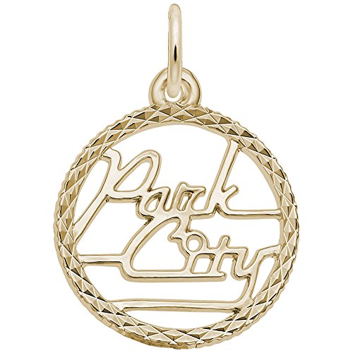 Image Title Rembrandt Charms Gold Plated Sterling Silver Park City Charm Pendant