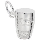 Image Title Rembrandt Charms 925 Sterling Silver Bongo Drum Charm Pendant