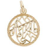Image Title Rembrandt Charms Gold Plated Sterling Silver Aspen Charm Pendant