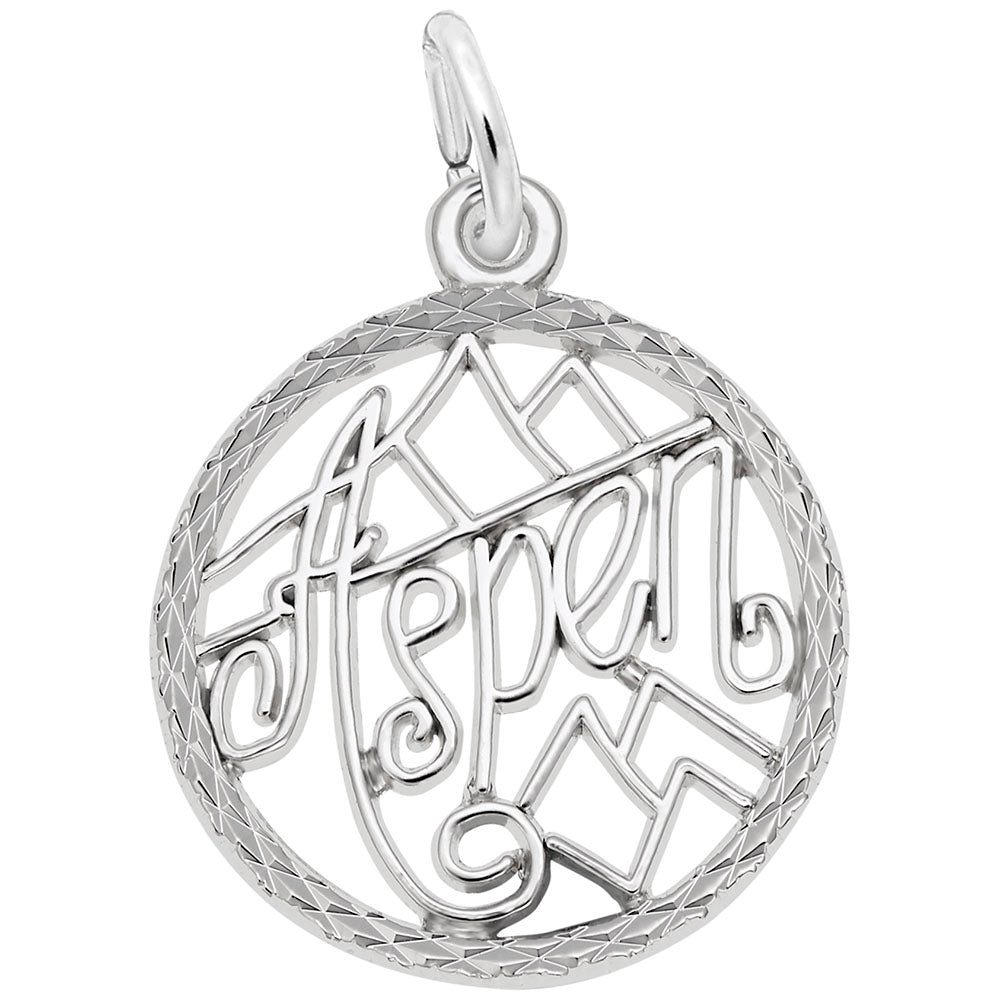 Image Title Rembrandt Charms 925 Sterling Silver Aspen Charm Pendant