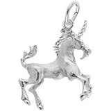 Image Title Rembrandt Charms 925 Sterling Silver Unicorn Charm Pendant