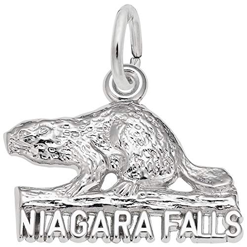 Image Title Rembrandt Charms 925 Sterling Silver Niagara Falls Charm Pendant