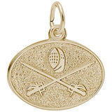 Image Title Rembrandt Charms 10K Yellow Gold Fencing Charm Pendant