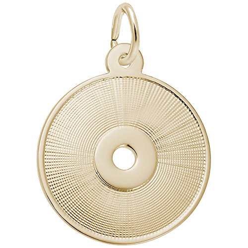 Image Title Rembrandt Charms Gold Plated Sterling Silver Compact Disc Charm Pendant