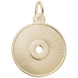 Image Title Rembrandt Charms Gold Plated Sterling Silver Compact Disc Charm Pendant