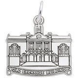 Image Title Rembrandt Charms Old Exchange Bldg Charm Pendant Available in Gold or Sterling Silver