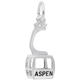 Image Title Rembrandt Charms 925 Sterling Silver Aspen Gondola W/Black Charm Pendant