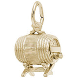 Image Title Rembrandt Charms Gold Plated Sterling Silver Keg Charm Pendant