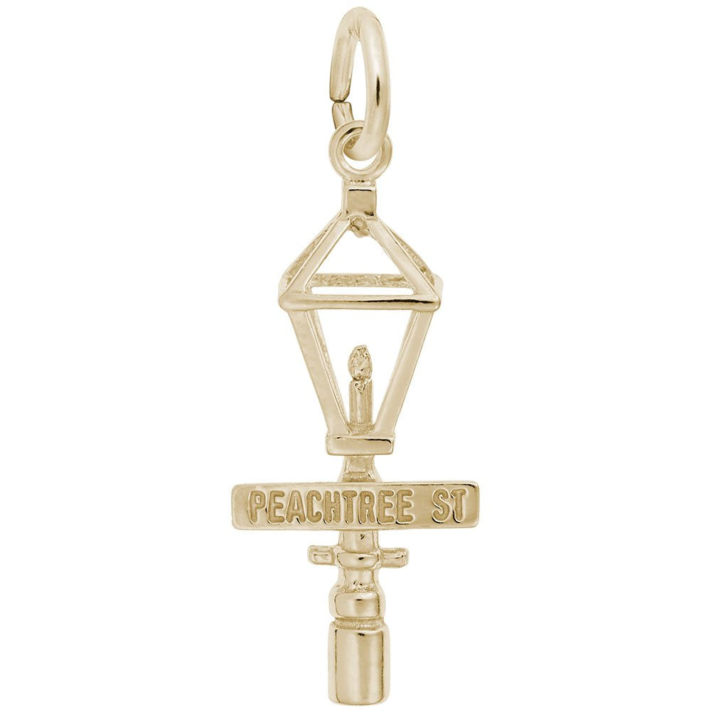 Image Title Rembrandt Charms Gold Plated Sterling Silver Peachtree Street Charm Pendant