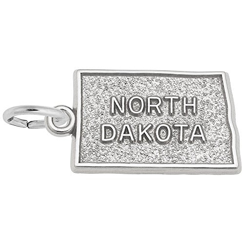 Image Title Rembrandt Charms 925 Sterling Silver North Dakota Charm Pendant