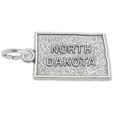 Image Title Rembrandt Charms 925 Sterling Silver North Dakota Charm Pendant
