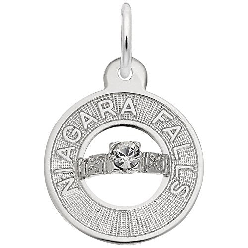 Image Title Rembrandt Charms Niagara Falls Charm Pendant Available in Gold or Sterling Silver