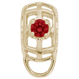 Image Title Rembrandt Charms Gold Plated Sterling Silver Charm Holder For Bead Bracelets - July Charm Pendant