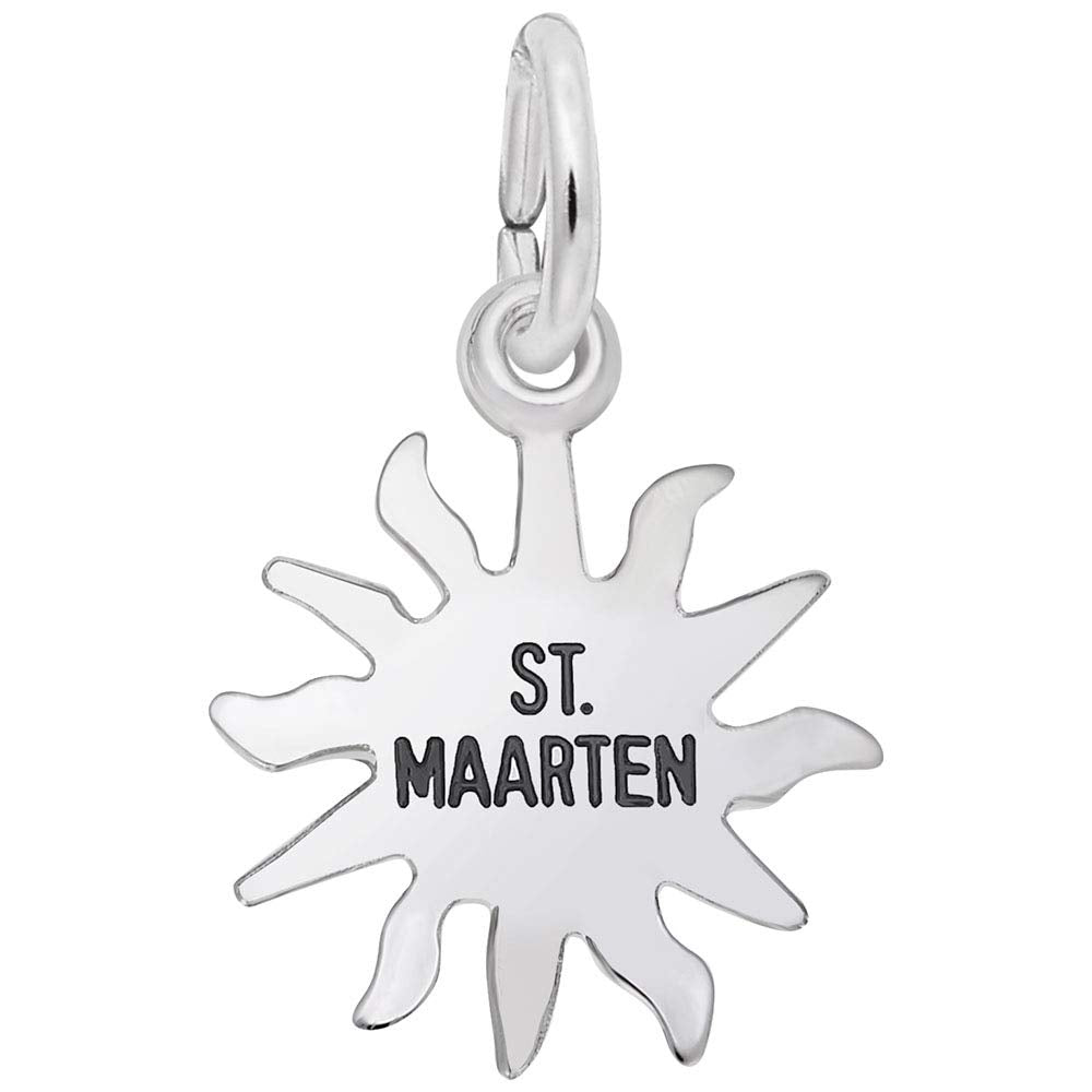 Image Title Rembrandt Charms St. Maarten Sun Small Charm Pendant Available in Gold or Sterling Silver