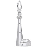 Image Title Rembrandt Charms 925 Sterling Silver Tybee, Ga Lighthouse Charm Pendant
