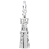 Image Title Rembrandt Charms 925 Sterling Silver Lighthouse Charm Pendant