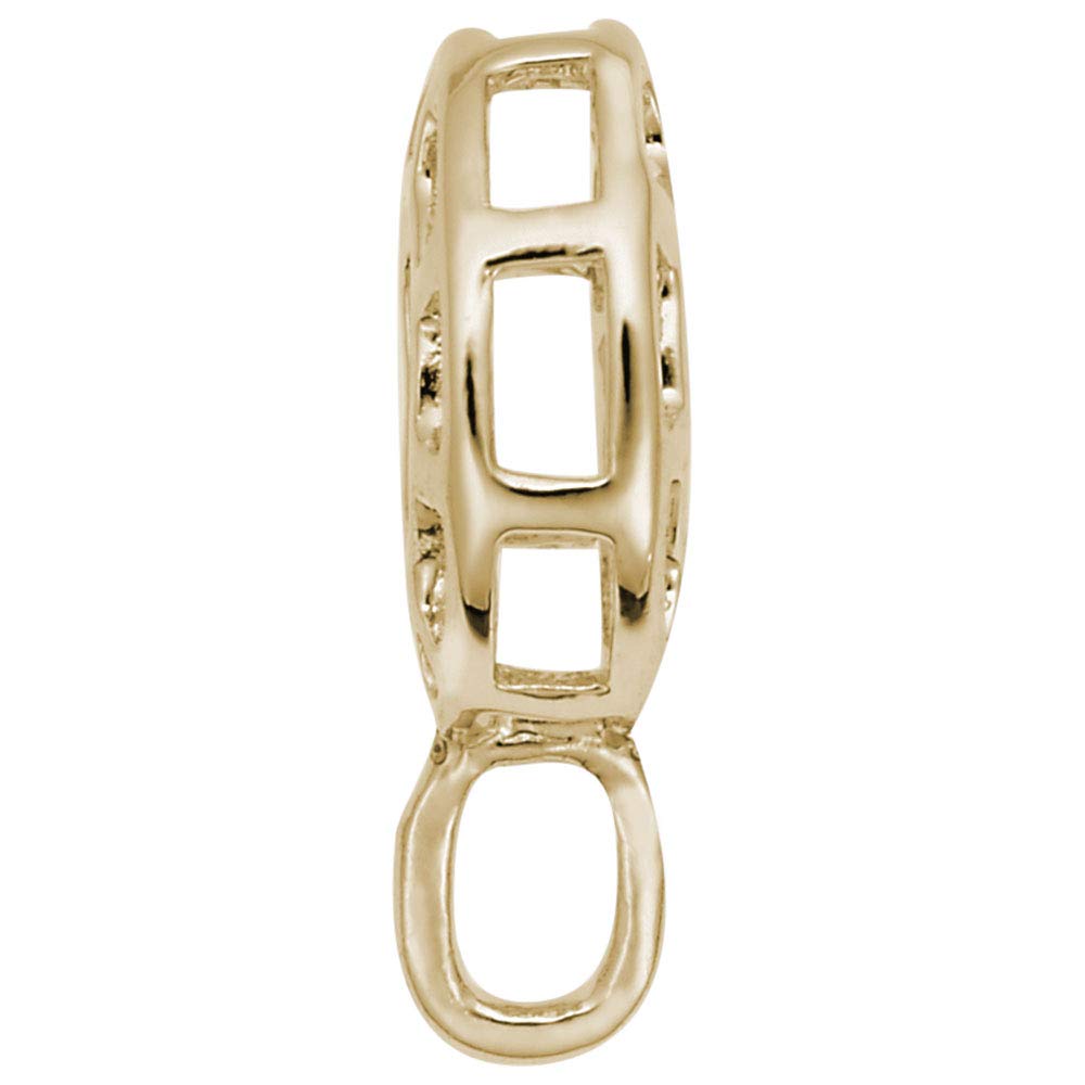 Image Title Rembrandt Charms Gold Plated Sterling Silver Charm Holder For Bead Bracelets Charm Pendant