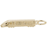 Image Title Rembrandt Charms Gold Plated Sterling Silver Eurotrain Charm Pendant