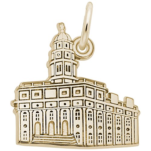 Image Title Rembrandt Charms Gold Plated Sterling Silver S. Carolina Temple Charm Pendant
