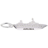 Image Title Rembrandt Charms 925 Sterling Silver Aruba Cruise Ship Charm Pendant