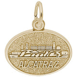 Image Title Rembrandt Charms 14K Yellow Gold Alcatraz Charm Pendant
