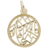 Image Title Rembrandt Charms Gold Plated Sterling Silver Aspen Charm Pendant