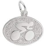 Image Title Rembrandt Charms 925 Sterling Silver Cyclist Charm Pendant