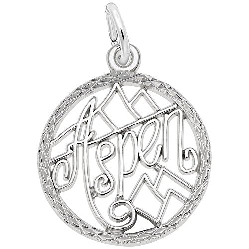 Image Title Rembrandt Charms 925 Sterling Silver Aspen Charm Pendant