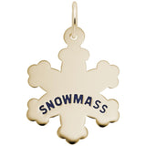 Image Title Rembrandt Charms 14K Yellow Gold Snowmass Snowflakes Charm Pendant