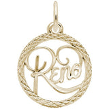 Image Title Rembrandt Charms Reno Charm Pendant Available in Gold or Sterling Silver