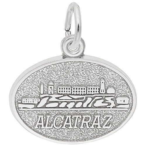 Image Title Rembrandt Charms Alcatraz Charm Pendant Available in Gold or Sterling Silver