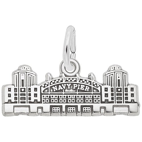 Image Title Rembrandt Charms Navy Pier Charm Pendant Available in Gold or Sterling Silver
