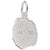 Rembrandt Charms St. Kitts Nevis Map W/Border Charm Pendant Available in Gold or Sterling Silver