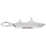 Image Title Rembrandt Charms 925 Sterling Silver Aruba Cruise Ship Charm Pendant