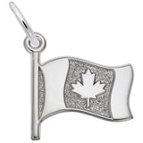 Image Title Rembrandt Charms 925 Sterling Silver Canadian Flag Charm Pendant