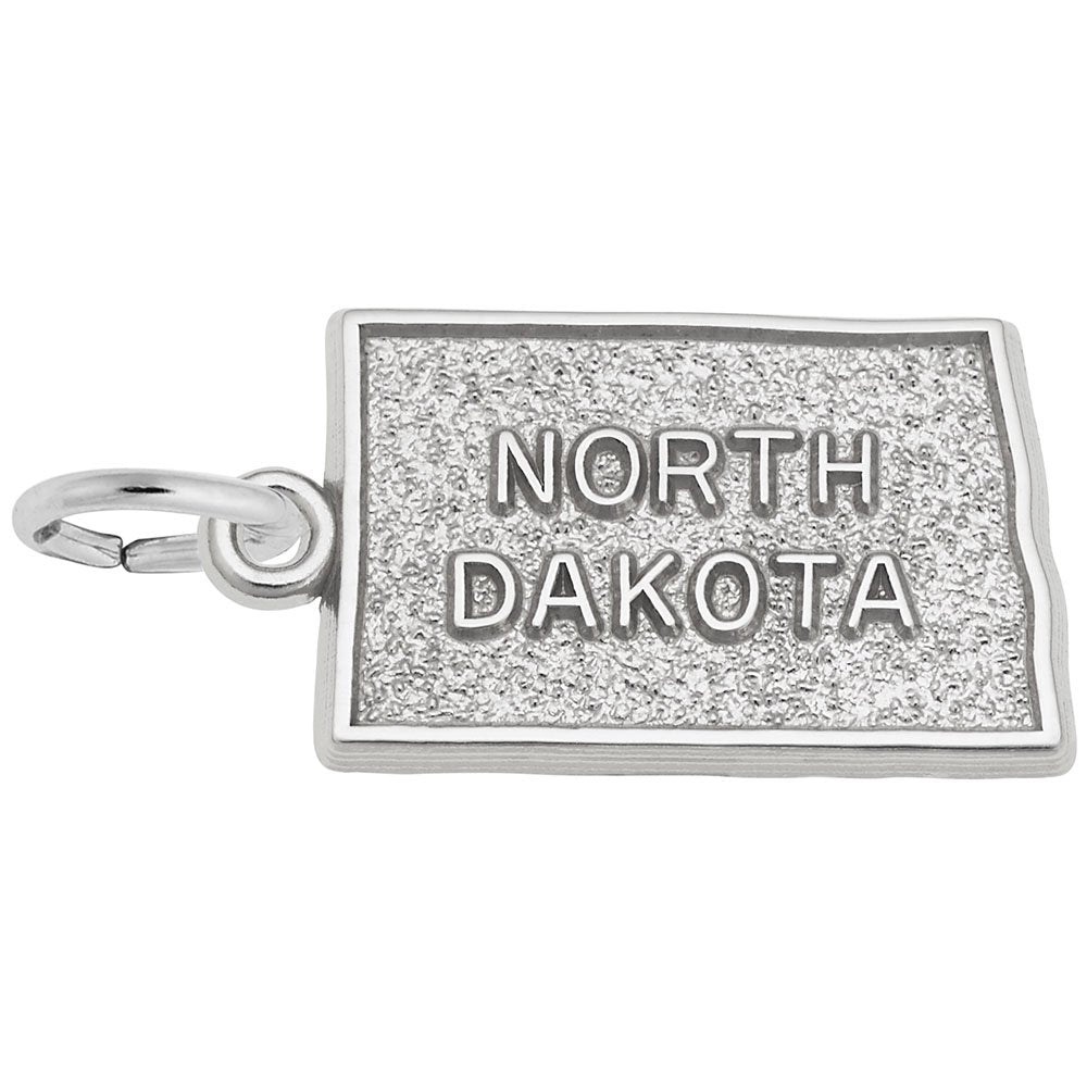 Image Title Rembrandt Charms 925 Sterling Silver North Dakota Charm Pendant