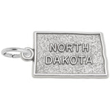 Image Title Rembrandt Charms 925 Sterling Silver North Dakota Charm Pendant