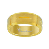 Image Title Tungsten Yellow-tone Diamond-cut Mens Comfort-fit 8mm Size-14 Wedding Anniversary Band