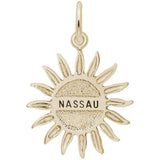 Image Title Rembrandt Charms Gold Plated Sterling Silver Nassau Sun Large Charm Pendant