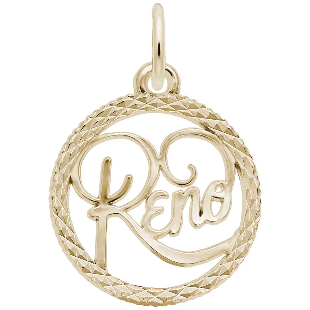 Image Title Rembrandt Charms Gold Plated Sterling Silver Reno Charm Pendant