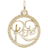 Image Title Rembrandt Charms Gold Plated Sterling Silver Reno Charm Pendant
