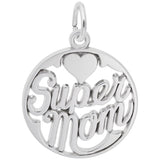 Image Title Rembrandt Charms 925 Sterling Silver Supermom Charm Pendant
