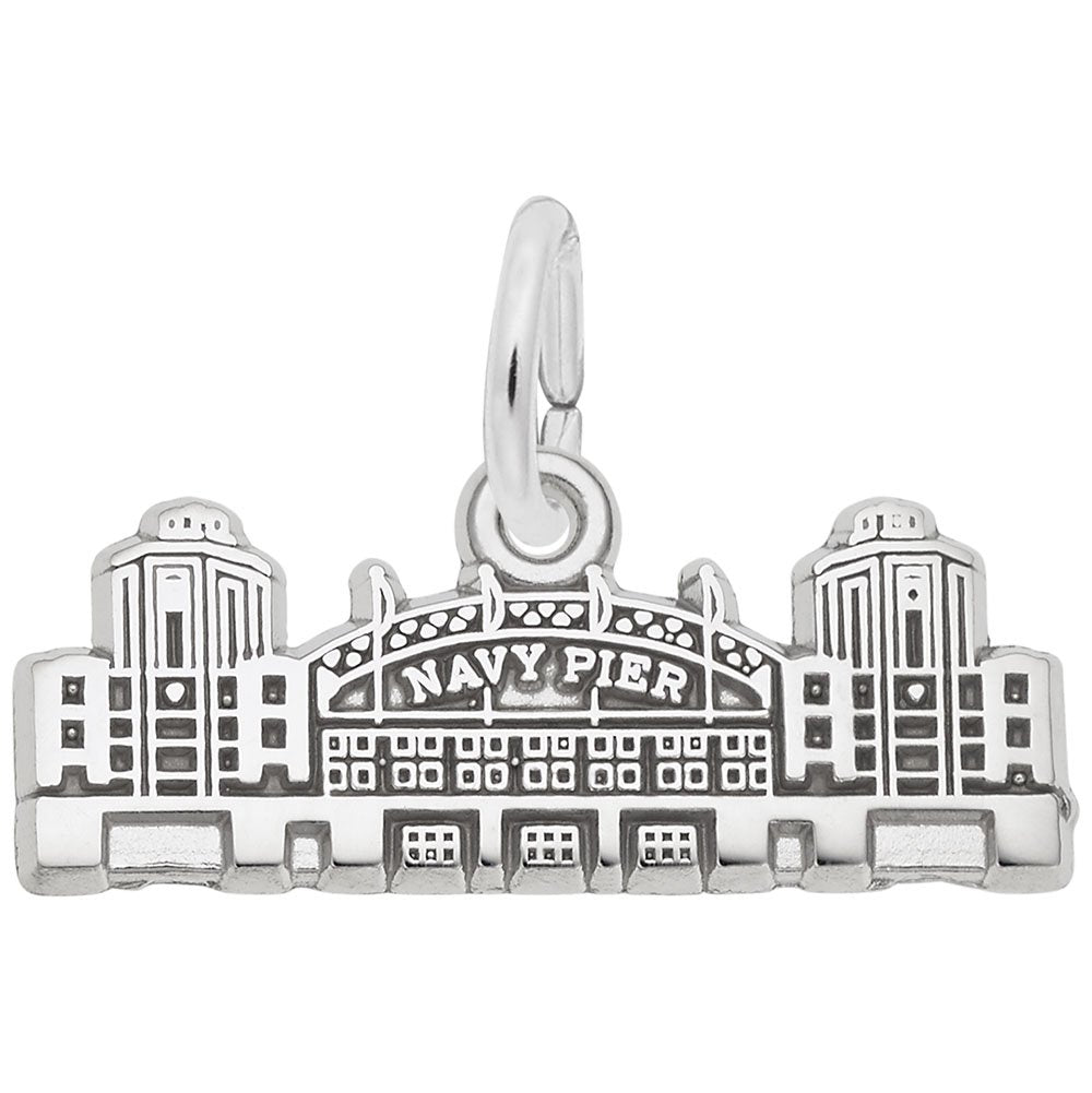 Image Title Rembrandt Charms Navy Pier Charm Pendant Available in Gold or Sterling Silver
