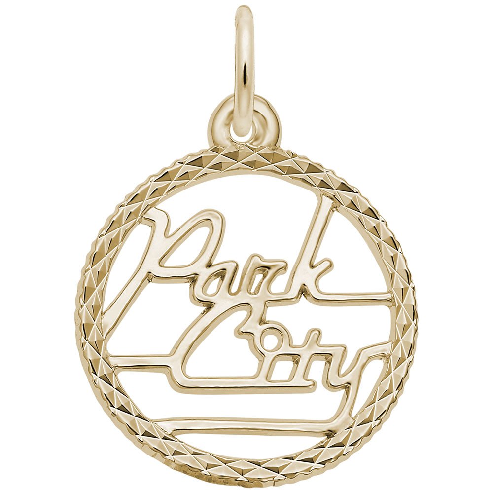 Image Title Rembrandt Charms Gold Plated Sterling Silver Park City Charm Pendant