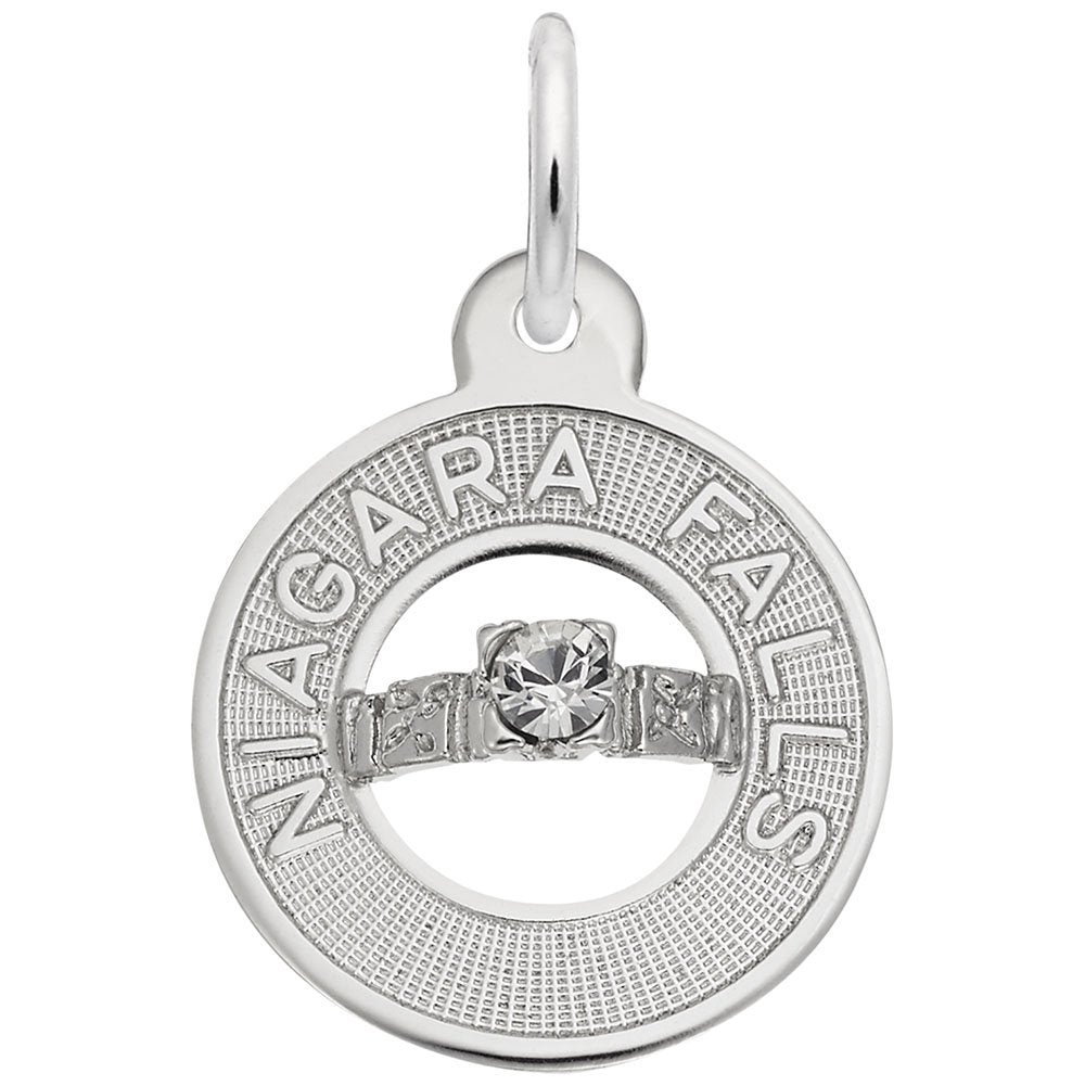 Image Title Rembrandt Charms Niagara Falls Charm Pendant Available in Gold or Sterling Silver