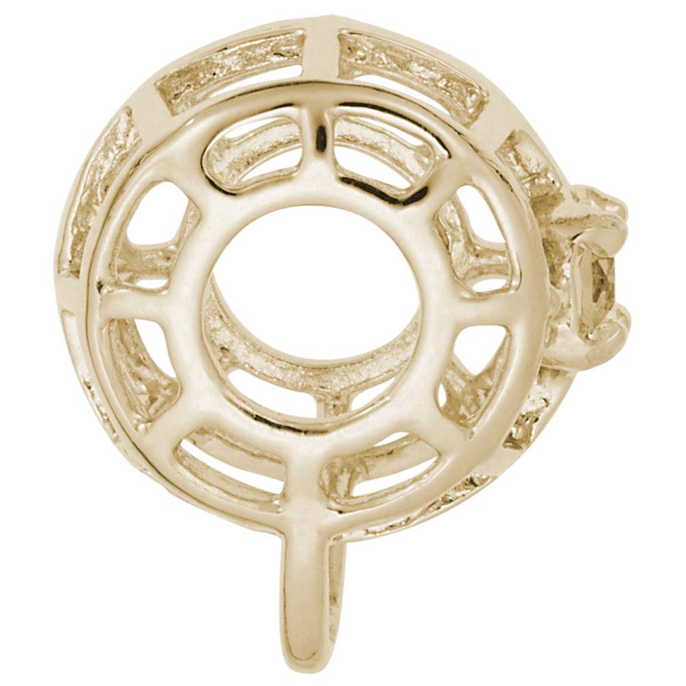 Image Title Rembrandt Charms Gold Plated Sterling Silver Charm Holder For Bead Bracelets- March Charm Pendant