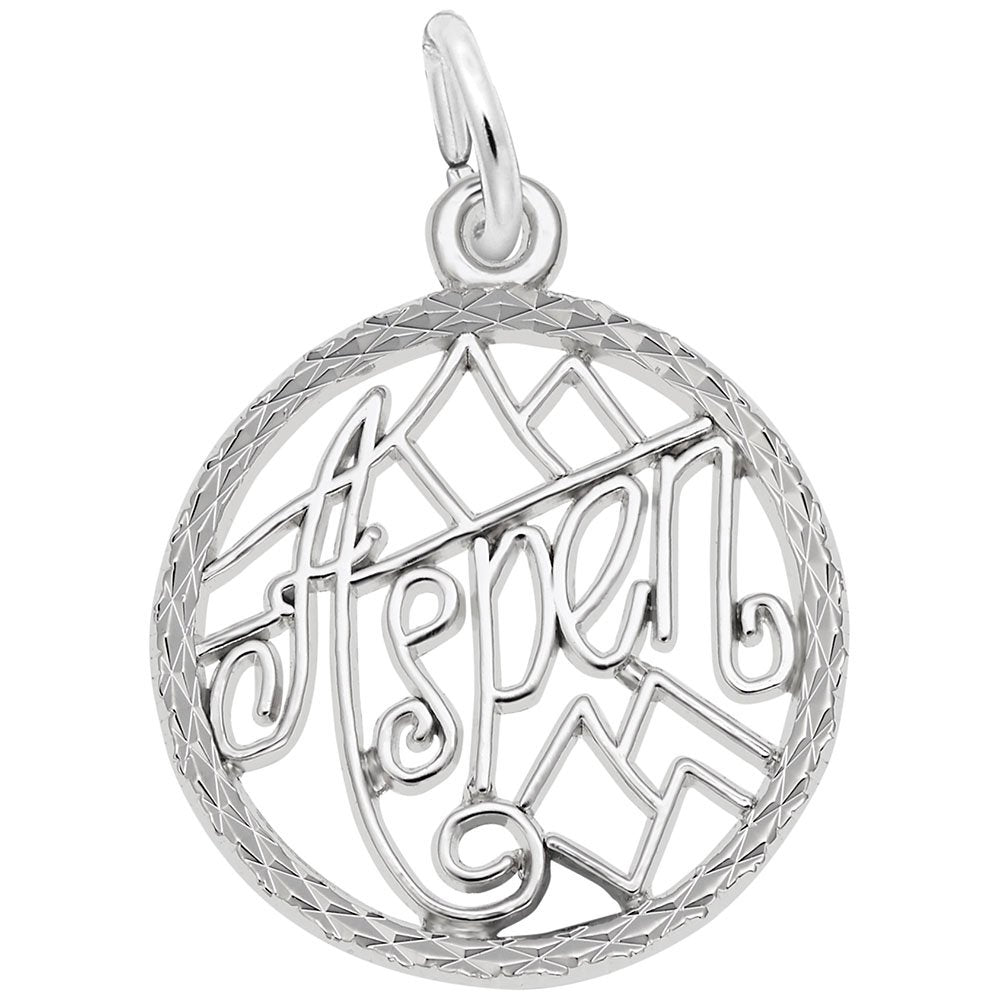 Image Title Rembrandt Charms 925 Sterling Silver Aspen Charm Pendant