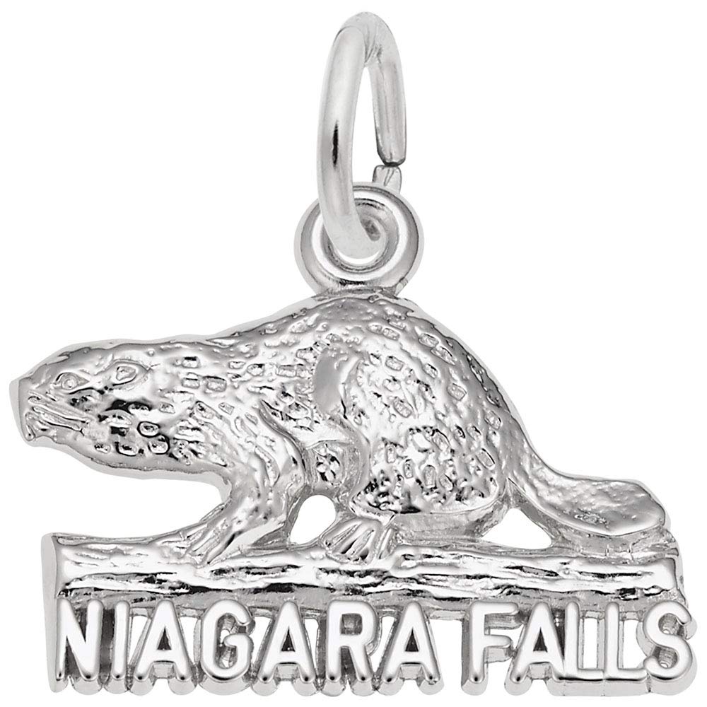 Image Title Rembrandt Charms 925 Sterling Silver Niagara Falls Charm Pendant