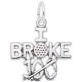 Image Title Rembrandt Charms 925 Sterling Silver I Broke 100 Charm Pendant