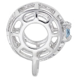 Image Title Rembrandt Charms Charm Holder For Bead Bracelets - March Charm Pendant Available in Gold or Sterling Silver